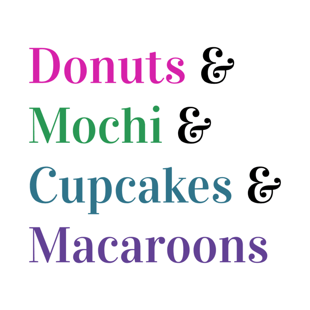 Sweet Treats - Donuts, Mochi, Cupcakes, Macaroons by FieryAries