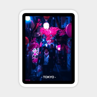 Tokyo Street Neon Synthwave Magnet