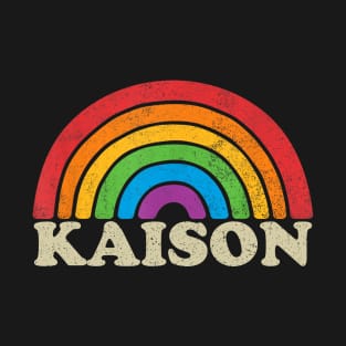 Kaison - Retro Rainbow Flag Vintage-Style T-Shirt