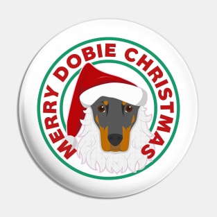 Merry Christmas Doberman Pinscher Pin