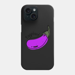 Hand Drawn Eggplant Minimal Phone Case