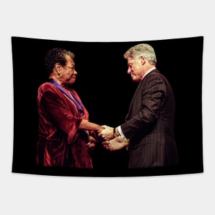 Bill Clinton and Maya Angelou Tapestry