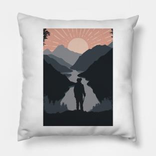 hiking mountain Pillow