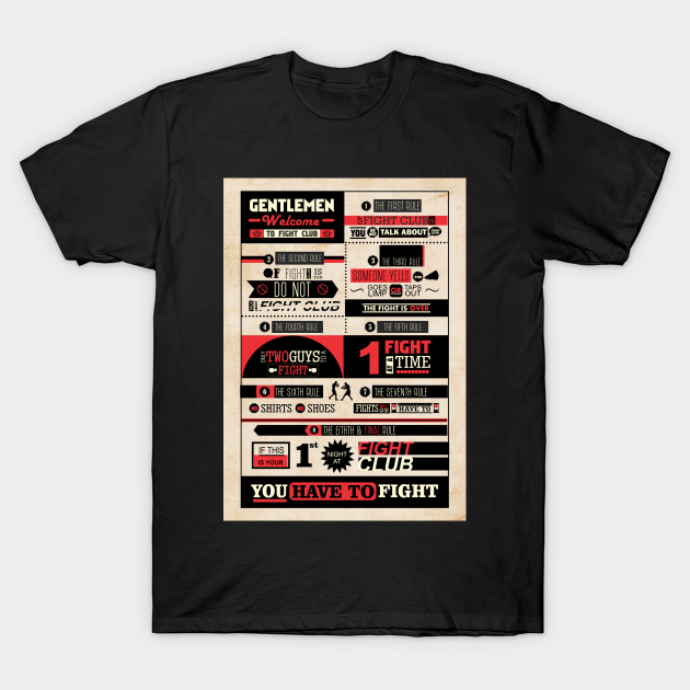 FIGHT CLUB MOVIE POSTER - Fight Club - T-Shirt | TeePublic