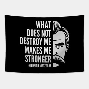 Friedrich Nietzsche Quote: What Does Not Destroy Me Tapestry