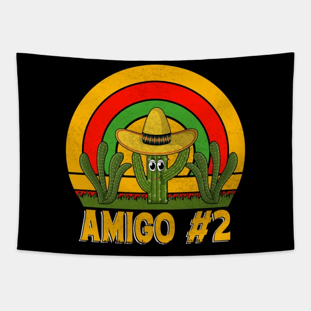 Amigo #2 funny mexcian taco day Tapestry by ahadnur9926