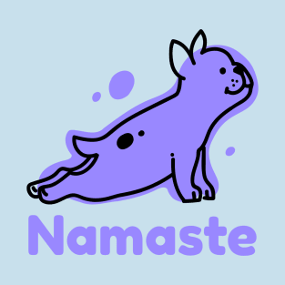 French Bulldog Stretching Namaste Yoga T-Shirt