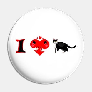 I Heart My cat Pin