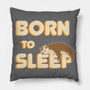 Cute baby sloth born to sleep Pillow