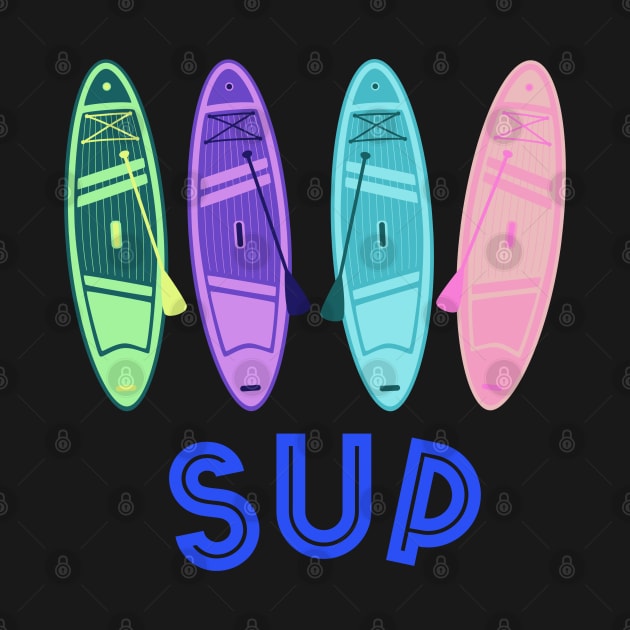 Cute Sup Colorful Paddleboards by SpiralBalloon