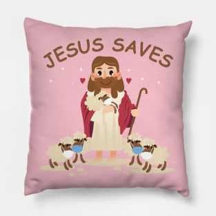 Jesus Saves - Wear A Mask Pillow