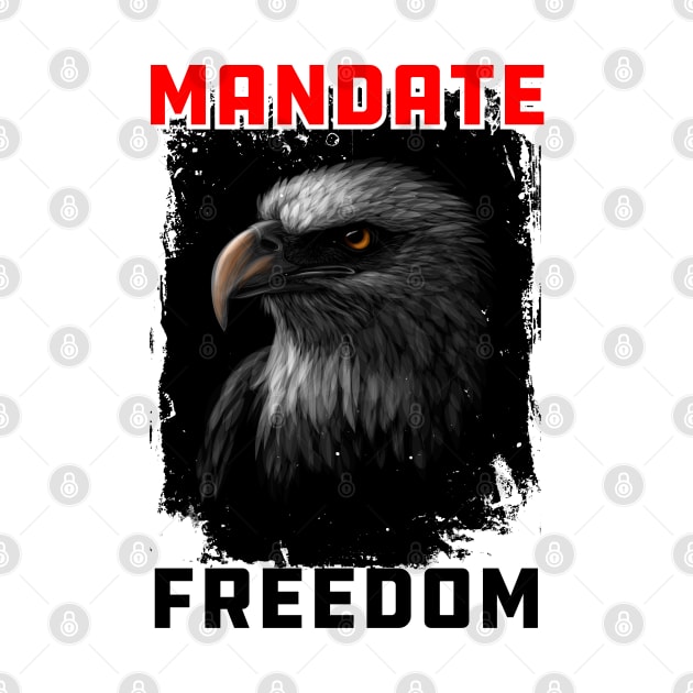 Mandate Freedom Essential, American Eagle Red and white design by laverdeden