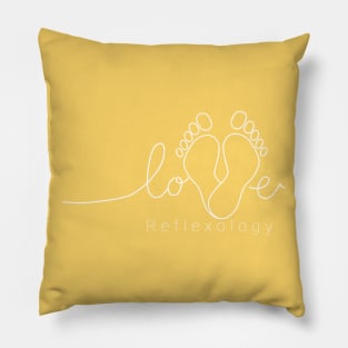 Love Reflexology (white design) Pillow