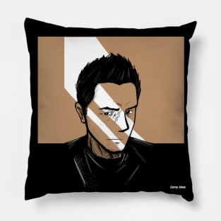 Selfie in vintage vector of lebeau Pillow