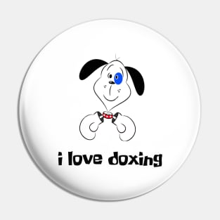 dog boxing Pin