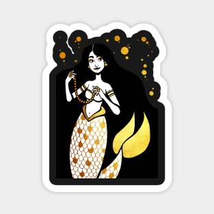 Golden Mermaid Magnet