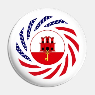 Gibraltarian American Multinational Patriot Flag Series Pin