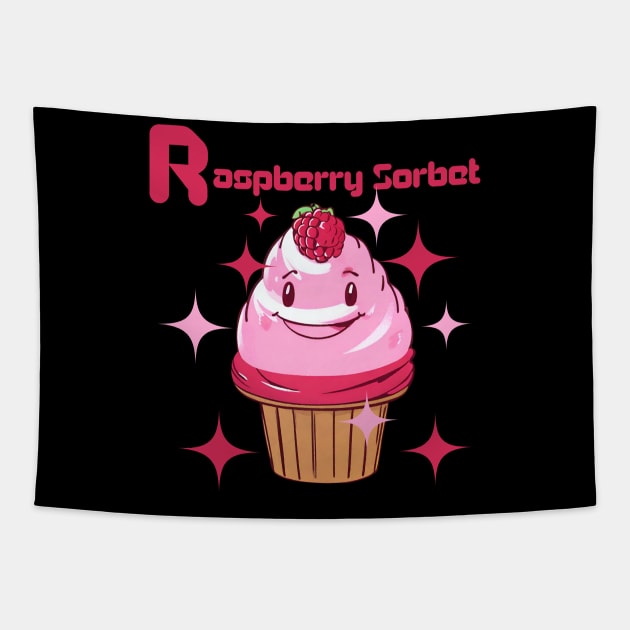 Raspberry sorbet-Happy Cartoon Character Tapestry by Whisky1111