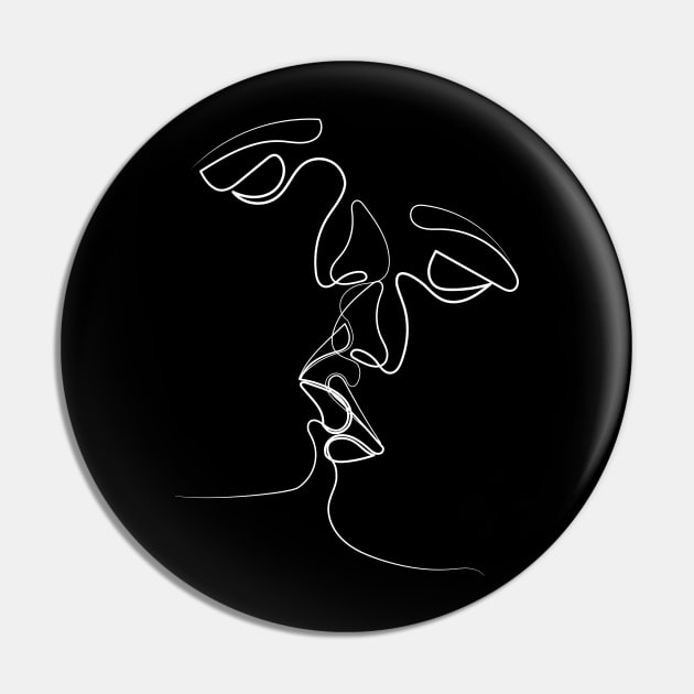 Feeling your Soul at the Edge of my Lips Pin by One Line Artist