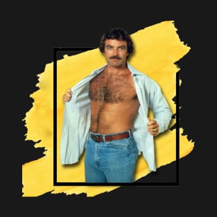 Tom Selleck//Yellow Splash T-Shirt