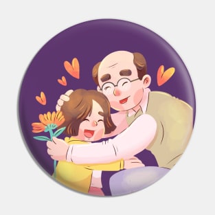 Grandpa Little Girl Pin