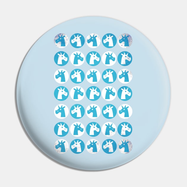 Blue Dot Unicorns Pin by Thatssounicorny