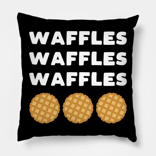 Funny Waffles Slogan Pillow by kapotka