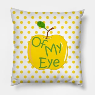 Apple Of My Eye Yellow Pillow