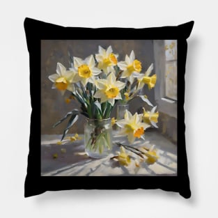 Easter Daffodils Study Pillow