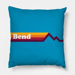 Bend Oregon Retro Design Pillow