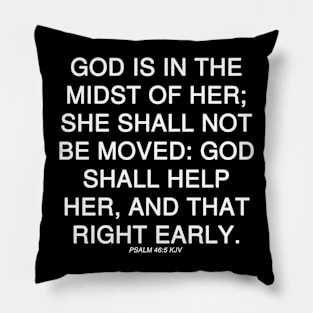 Psalm 46:5 KJV Text Pillow