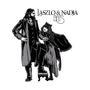 LASZLO AND NADJA BATS BLACK WHITE T-Shirt