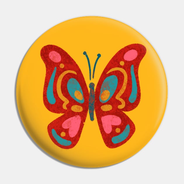 Red Butterfly Pin by Alexandra Franzese