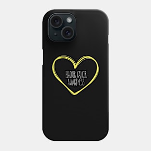 Bladder Cancer Awareness Heart Support Phone Case