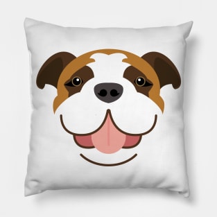 Bulldog dog face Pillow