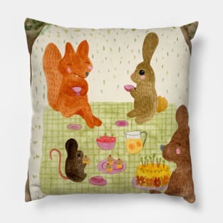 Cute woodland picnic Pillow