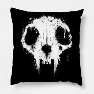 Cat Skull Graffiti Pillow