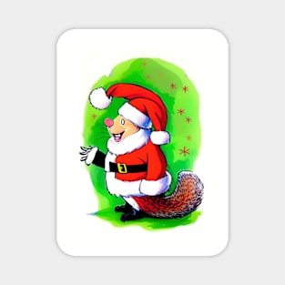 SANTA CLAUS SQUIRREL Magnet