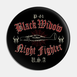 P-61 Black Widow - Night Fighter (distressed) Pin