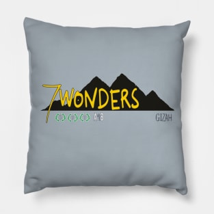 7 wonders II Pillow