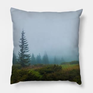 Gloomy mountains landscape Pillow