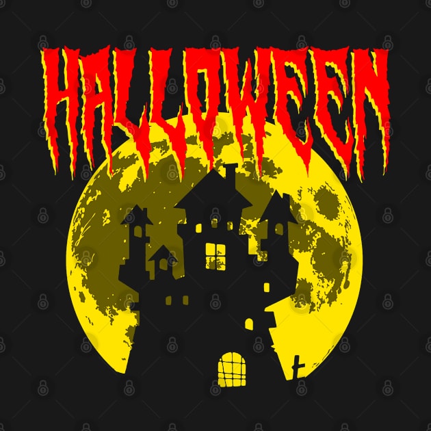 Halloween Moon Castle by schmomsen