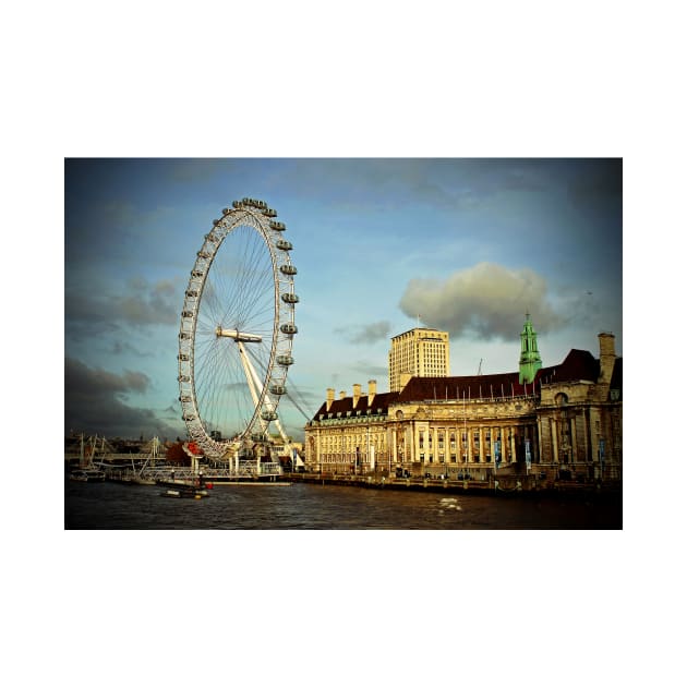 London Eye South Bank River Thames UK by AndyEvansPhotos