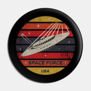 Space Force Retro Mothership Distressed Pin