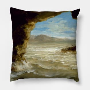 Shipwreck on the Coast by Eugene Delacroix Pillow