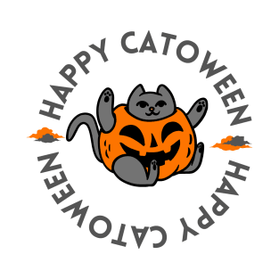 Happy Catoween Funny Halloween Kitty 2021 T-Shirt