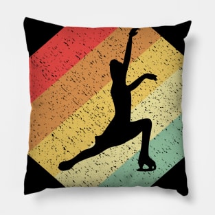 Retro Vintage 80s Figure Skating Gift For Figure Skaters Pillow