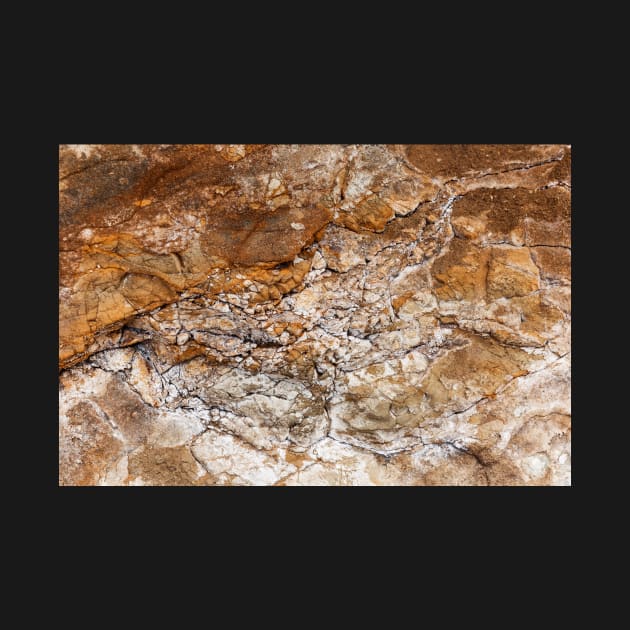 Smashed & Shattered Orange Rock Formation by textural