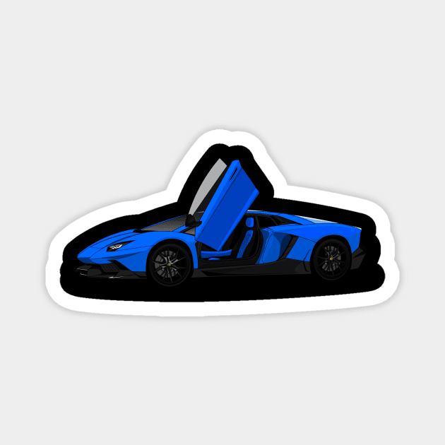 Blue Supercar Magnet by dipurnomo