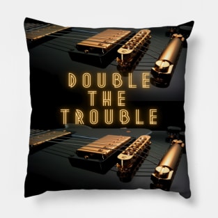 Double the Trouble Guitar Design Pillow